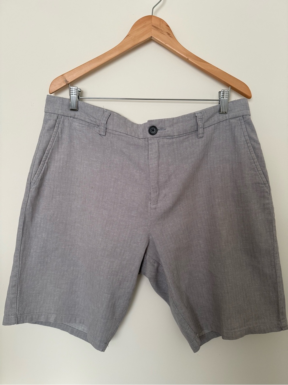 Men's Old Navy Ultimate Slim Gray Linen-Blend Casual Shorts